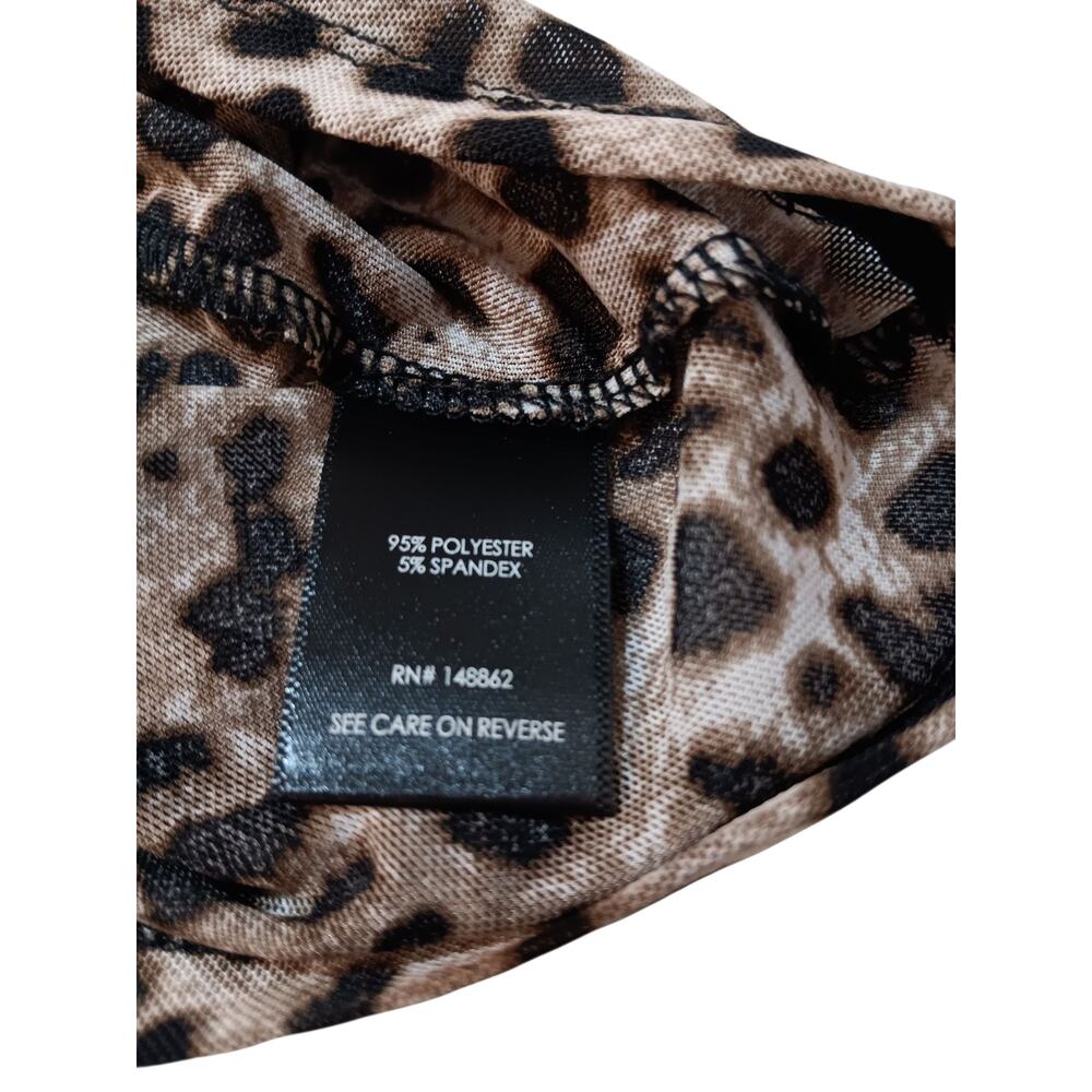 NEW TORRID 3 Leopard Mesh Tee Plus Size 3X Sheer‎… - image 5